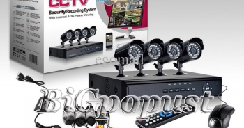 CCTV HD video nadzor sa 4 kamere i pratećom opremom uz mogućnost samougradnje i praćenja preko interneta pomoću E-CLOUD-a po hit ceni od 12599 rsd