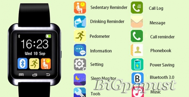 Pametan Sat - Telefon (Bluetooth Smart Watch Phone) osetljiv na dodir - soft touch po neverovatnoj ceni od 1299 rsd