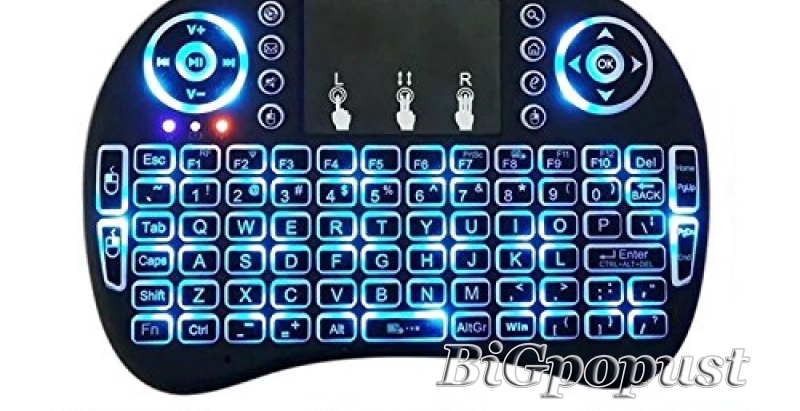 Bežična mini tastatura sa osvetljenjem za sve smart televizore, kompjutere, laptopove, sa mogućnošću menjanja tri boje po neverovatnoj ceni od 1499 rsd 2