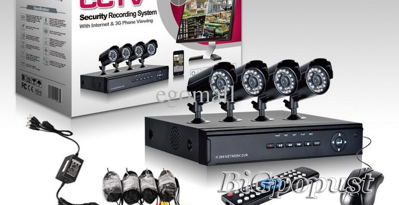 CCTV HD video nadzor sa 4 kamere i pratećom opremom uz mogućnost samougradnje i praćenja preko interneta pomoću E-CLOUD-a po hit ceni od 12599 rsd 1