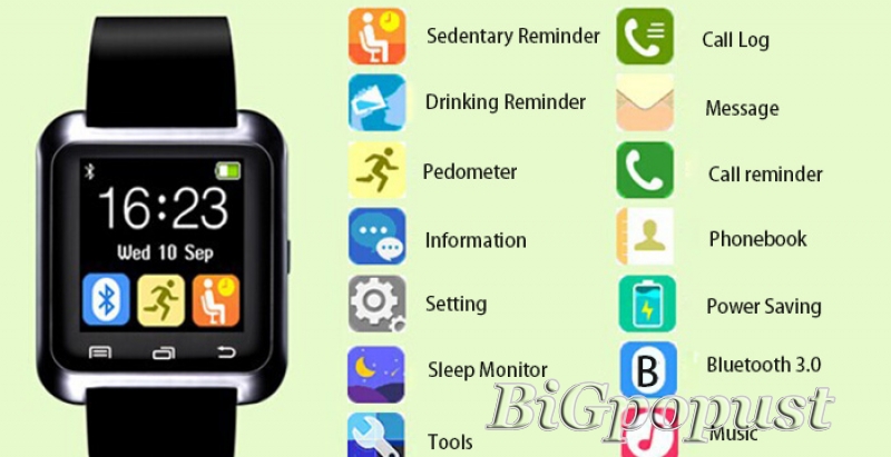Pametan Sat - Telefon (Bluetooth Smart Watch Phone) osetljiv na dodir - soft touch po neverovatnoj ceni od 1299 rsd 1